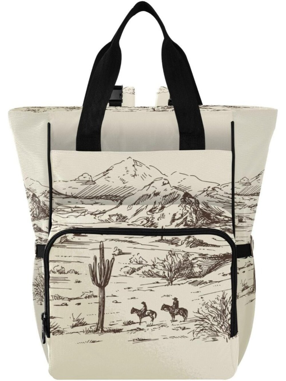 Diaper Bag Backpack West Desert with Cowboys Travel Diaper Bags for Women, 10L F